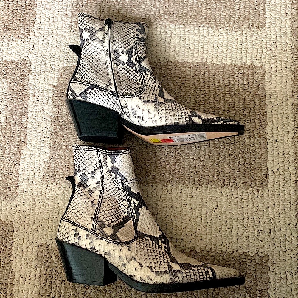JOSEPH Rodeo Python Leather Ankle Boots - Picture 2 of 8